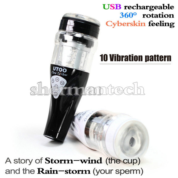 UTOO stormwind electric masturbate cup, male masturbation rechargeable sex cup auto 50 speeds sex machine, adult sex toy for men