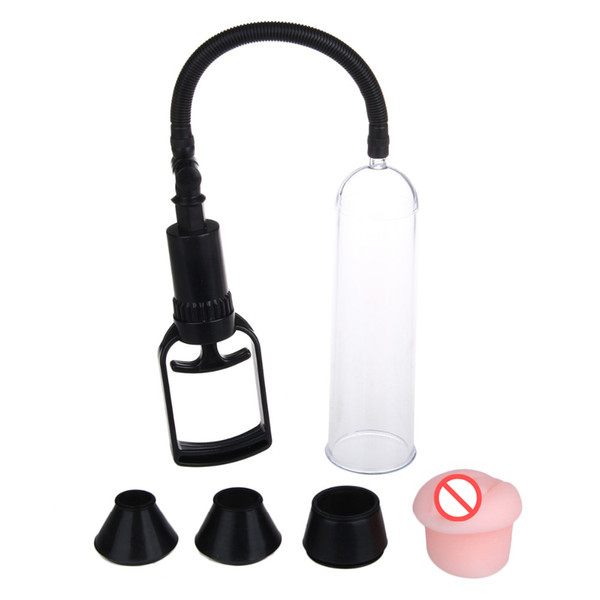 YUELV Male Sex Toys Penis Pump Extender Penis Enlargement Vacuum Pump + 4 Silicone Sleeves Cover Penis Enlarger Adult Sex Products For Men