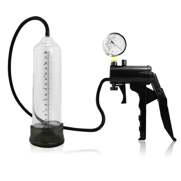 Handsome Up Penis Vacuum Pump Enlargement, Sex Products for Men Penis Extension Enlarger with Pressure Gauge, Adult Sex Toys 17901