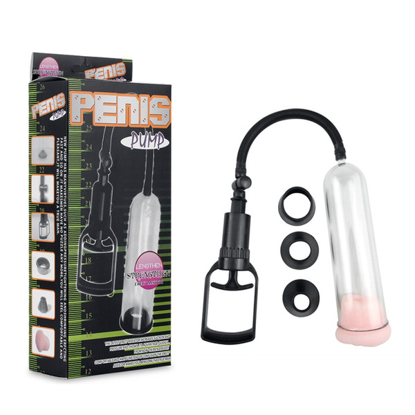 Erotic Toys Penis Enlarger Vacuum Pump Bigger Growth Enlargement Enhancer + 3 Sleeves + Pocket Pussy Sex Toys for Men