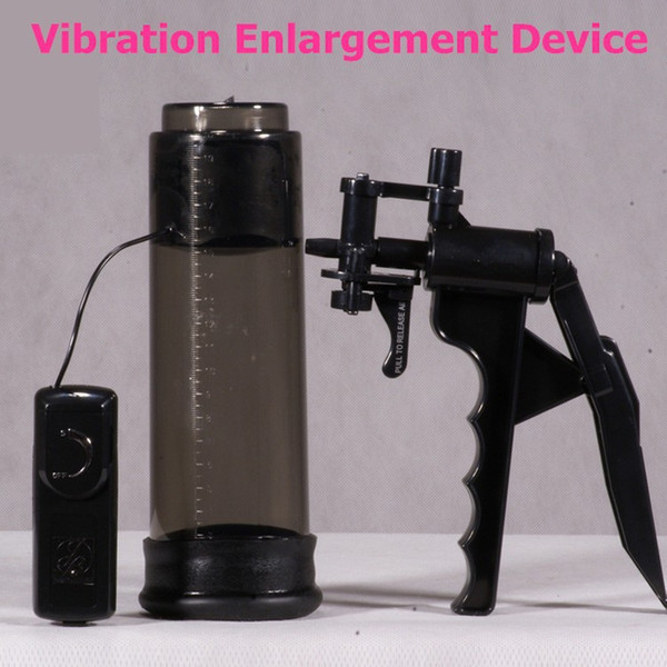 Wholesale-Penis Vibration Enlargement Device Male sex product penis extender vacuum pump help erection extensor enhancement dick