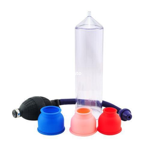 8 Inch POWER Vacuum Penis Pump Male Enhancement Enlargement+3 Sleeves S M L #R591