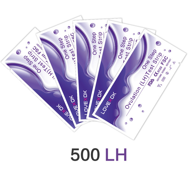 LOVEXOK 500 Pieces Ovulation LH Test Strips 25mIU/mL FDA and CE Certificate Free Shipping Fast