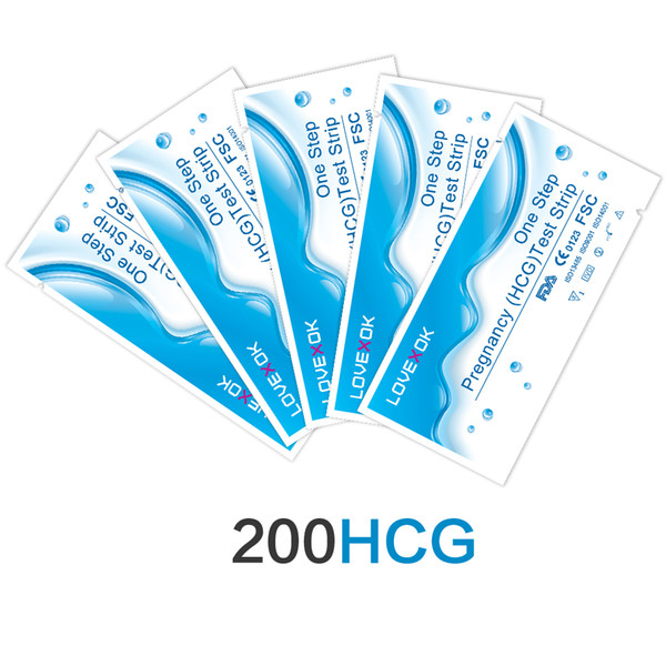 Pregnancy Test Strip Home Use 200 Pieces CE And FDA Certificate Sensitivity Higher Than 25 mIU/ml Free Shipping