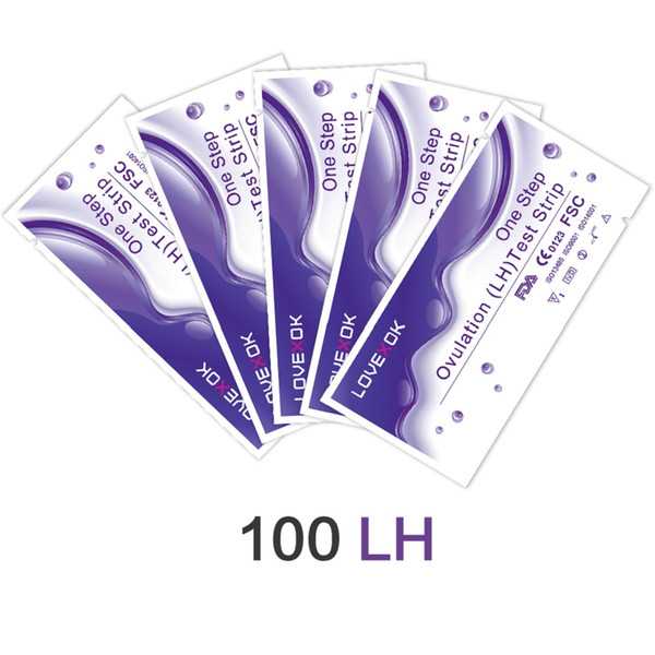 LOVEXOK LH Ovulation Test Strip Free Shipping 100 PCS Personal Home Self Test Kit FDA and CE Certificate