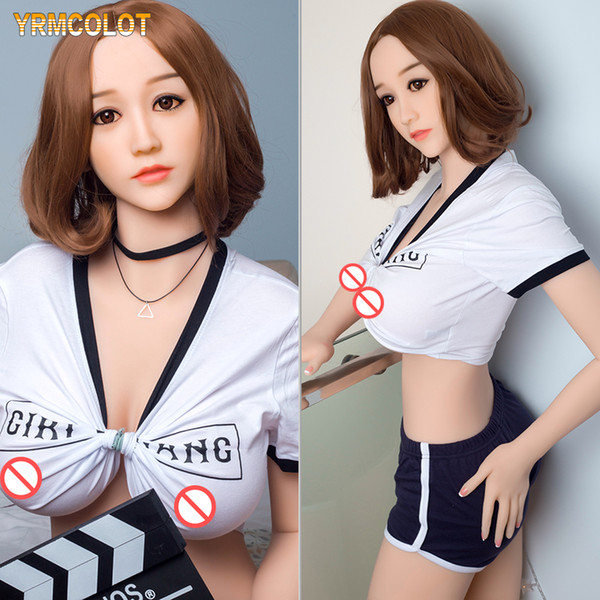 YRMCOLOT Adult Lifelike Real Silicone Sex Doll Big Ass Breast Sexy Women for Men Smile European American Oral Head TPE Love Doll