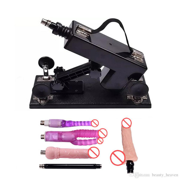 Electric Sex Vibration Machine Gun With Dildos Female Masturbation Device Adult Sex Toys for Woman 6cm Retractable