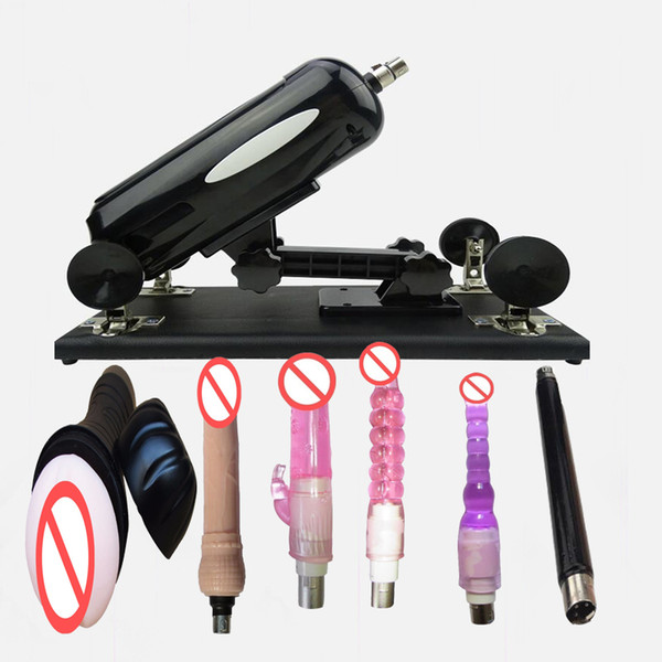 2017 New Automatic Retractable Sex Machine Gun, Love Gun with Vagina Cup and Anal Dildo, Sex Machine with attachments