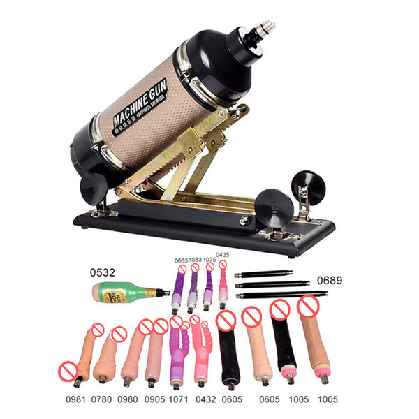 Automatic Retractable Sex Machine Gun 18 Attachments Female Masturbation Pumping Love Machine Thrusting Massager Sex Toy for Couples E5-1-80