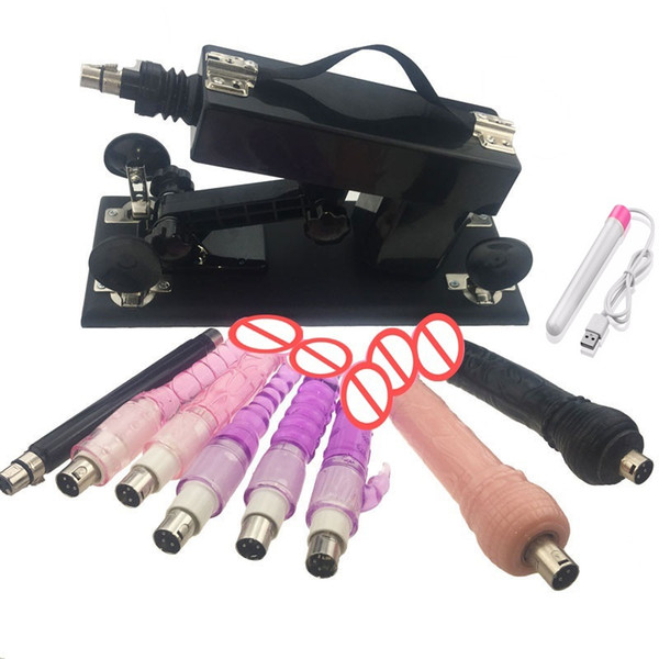 Cheap Wholesale Price Sex Toys Automatic Sex Machine for Men and Women with Many dildo, 6 cm Retractable Adjustable Speeds Love Machines