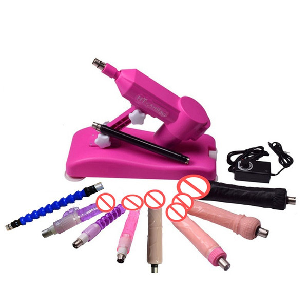 9 Attachments Updated Version Masturbation Pink Pumping Gun Water Injection Automatic Retractable Sex Machine For Women or Couple