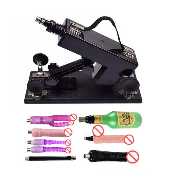 Electric Male Sex Machine Gun With Dildos Masturbation Cup Sex Toys for Man and Woman 6cm Retractable