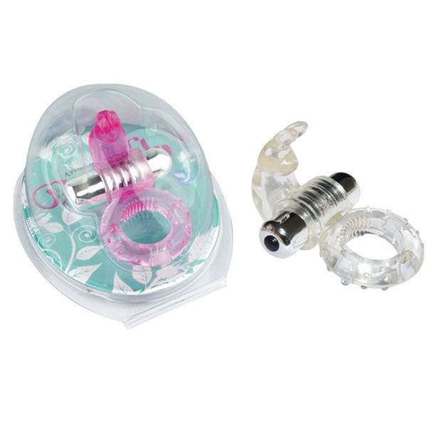 A colorless, pink and purple 7 sexual frequency penis rings rabbit eye cock set vibrator sex toy man