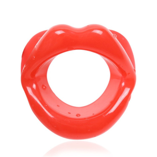 Sexy Lips Rubber Mouth Gag Oring Open Fixation Mouth Stuffed Oral Sex Gag For Women Adult Games Sex Products Toys Black/Pink/Red