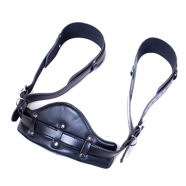 Fetish Open Leg PU Leather Leg Lift Open Thigh Sling Spreader Bondage Restraint Harness Ankle Cuffs Sex Toys For Adult Game