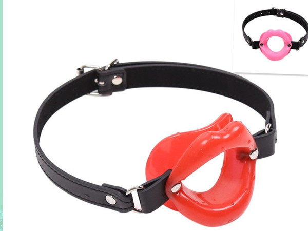 Erotic Toys Rubber Opening Mouth Gag Sexy Lip Oral Sex Gag PU Leather Bondage Restraints Fetish Slave Sex Toys For Couples