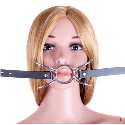 Hot Sale 1 PC Oral Fixation Leather Mouth Gag Spider X Style Flirting O ring Open Mouth Gag Adult Games Product Sex Toys