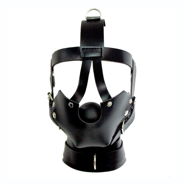 Bondae headgear mouth Ball Gag BDSM Restraints Head Harness Mouth Mask Ball Gag Adult Bondage toys for Women