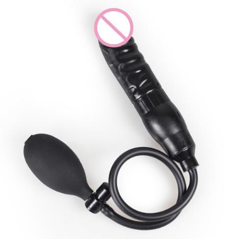 Wholesale-Max 34*165mm Inflatable realistic dildo Anal Dilation dildos G spot Stimulate Anal Butt Plug Masturbation sex toy adult toy T21