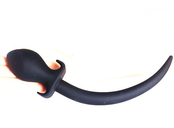 Silicone Black Dog Tail Anal Plugs Buttock Butt Plug BDSM Bondage Gear Copsplay Adult Sex Toys for Couples