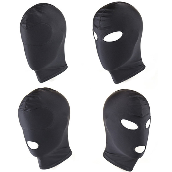 BDSM Fetish Sex Mask Hood Sexy Toys - Open Mouth Eye Bondage Party Mask Cosplay Slave Punish Headgear Mask - Adult Game Sex Products