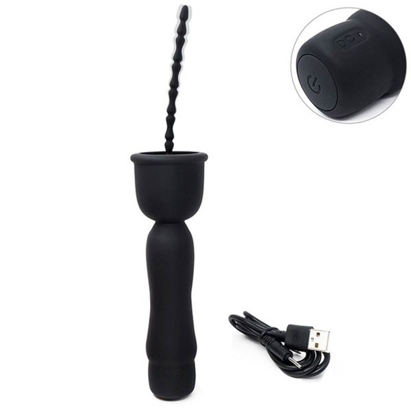 16 Frequency Penis Plug Vibrator Urethral Stimulation Training Urethral Silicone Glans Massager Adults Products Sex Toys for Men