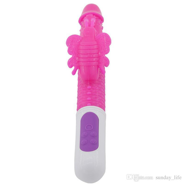 Free shipping!!Rabbit Vibrator Sex Toys for Woman Silicone Butterfly G Spot Vibrator Sex Products Heated Vibrating Dildo clitoris Stimulator