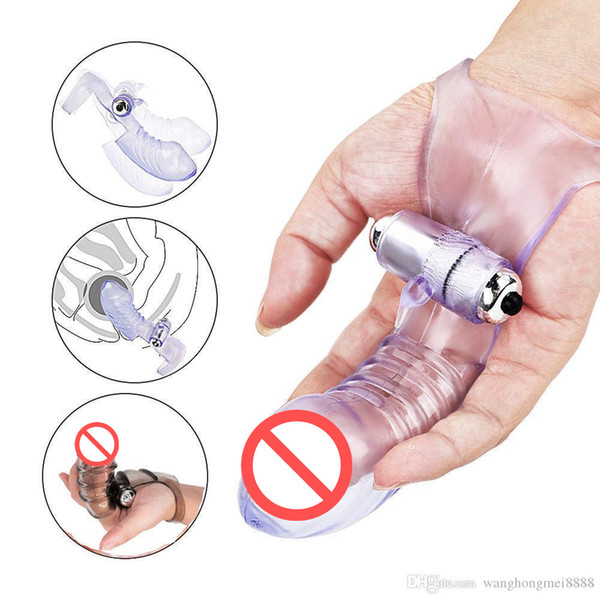 2019 Vibrador Female Masturbator G Spot Massage, Finger Sleeve Gloves Women Men, Orgasm Clit Massage Glans Dildo Vibrator for Woman (Black)