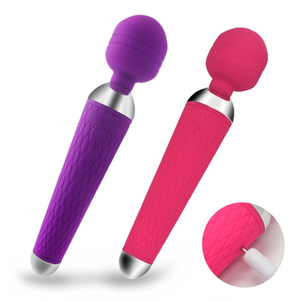 Super Powerful oral clit Vibrators for Women USB Rechargeable AV Magic Wand Vibrator Massager Adult Sex Toys for Woman