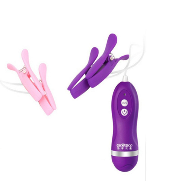 Silicone Clitoris Vibrator Female Labium Labia Clips Nipples Clamps 10 Speed Vibrating Egg Sex Toys Adult Products For Women