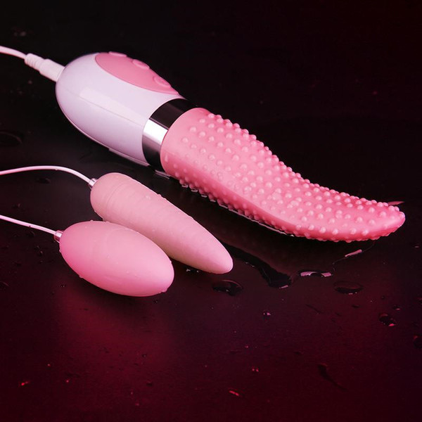 G spot Clit Vibrator Rechargeable Vibrating Bullet Eggs Tongue Licking Clitoris Nipples Anal Vagina Massage Sex Toys For Women Masturbation