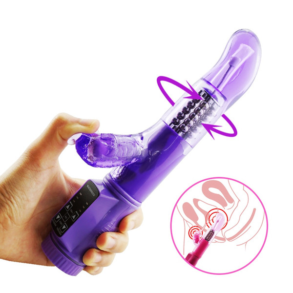 Rabbit Vibrator Clitoral Massager Clitoral G Spot Toy Rechargeable 12 Modes Rotating Dildo Vibrator Sex Toys for Woman