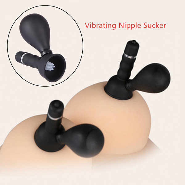 Sweet Magic 1 Pair Enlarger Nipple Sucker Vibrating Breast Pussy Clitoris Sucker Pump Vibrator Massager For Women Adult Games Sex Products