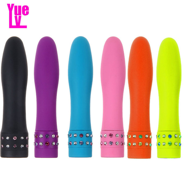 YUELV 6 Color Multi Speed Waterproof Mini Vibrating Massager Diamond Bullet Vibrator Sex Toys For Women Female Masturbate Adult Erotic Toys