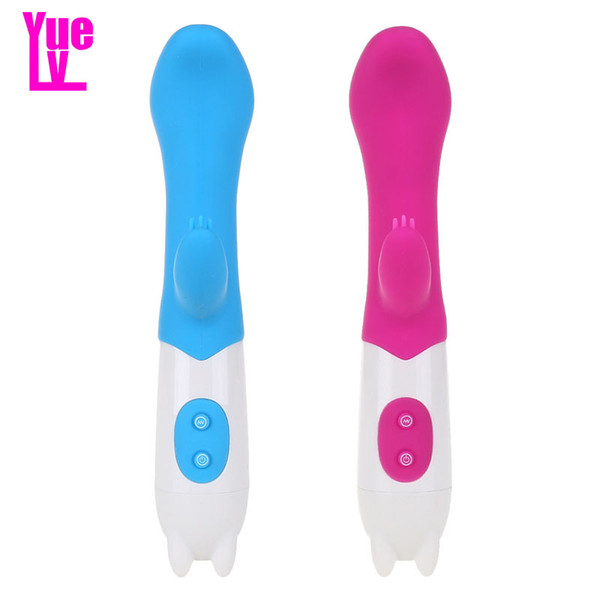 YUELV 6 Speed Waterproof Rabbit Vibrator Massage Wand G-spot Dual Vibrating Dildo Female Masturbate Vagina Stimulate Massager Stick Sex Toys