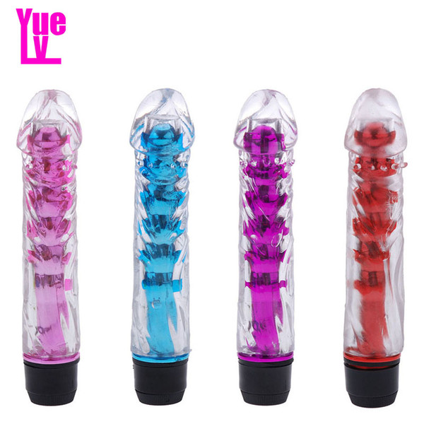 YUELV 4 Color Multi-Speed Dildo Vibrator Waterproof Realistic Penis Vibrator G-Spot Vaginal Stimulate Adult Sex Toys Massage Wand For Women