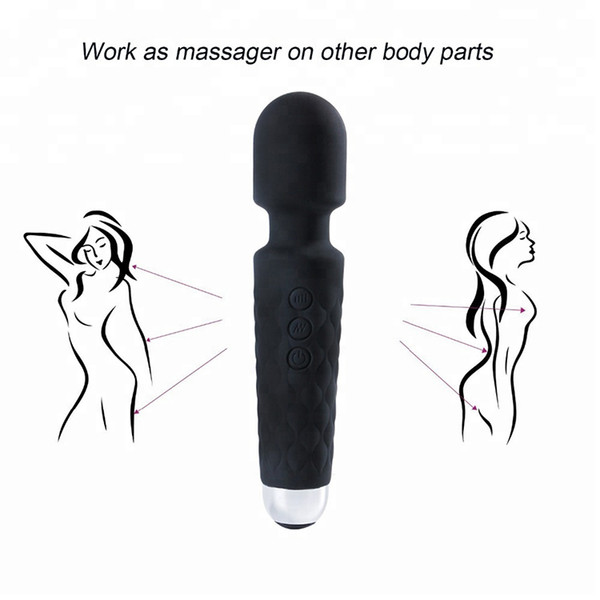 New Convenient 7001waterproof Usb Rechargeable Handheld Mini Wireless Multi Speed Magic Wand Massager Vibrator For Women Sex Toy