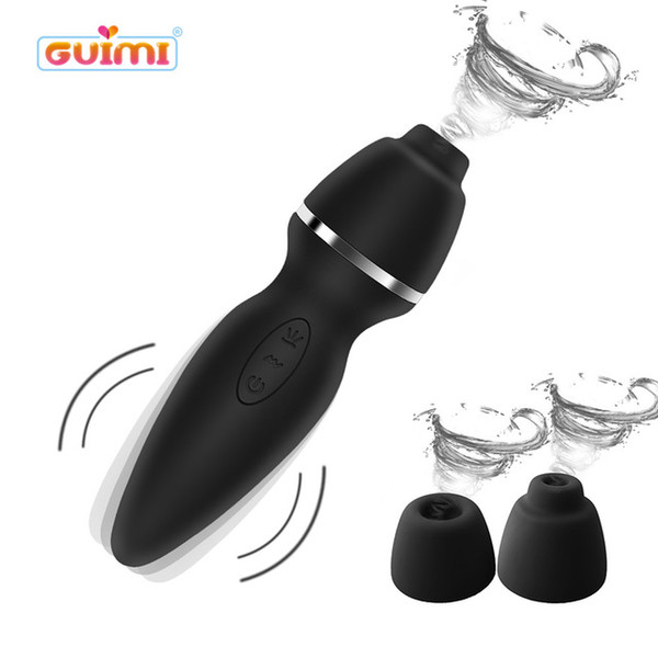 GUIMI Silicone Nipple Sucker Vibrator Oral Sex Sucking for Women Tongue Licking Sex Toys Clit Massage Vagina Suction Masturbator