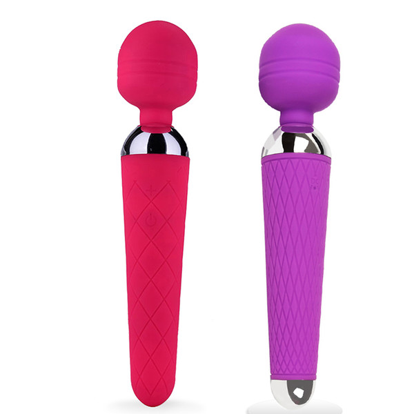 Khalesex Powerful oral clit Vibrators for Women USB Charge AV Magic Wand Vibrator Massager Adult Sex Toys for Woman Masturbator