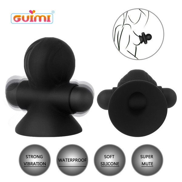 GUIMI 1Pair Powerful Nipple Sucker Pump Kegel Vibrators for Women Vibrating Bullet Nipple Clamps Clit Massage Pussy Suction Cup