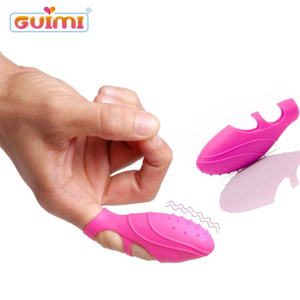 GUIMI Flirting Dancer Finger Sleeve Vibrator Silicone G-Spot Stimulator Clit Massager Dancing Finger Adult Sex Toys Waterproof