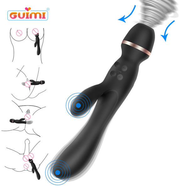 GUIMI Pussy Suction Vibrator Nipple Suckers Sex Toys AV Magic Wand Clitoris Sucking Machine Vagina Massage Female Masturbator