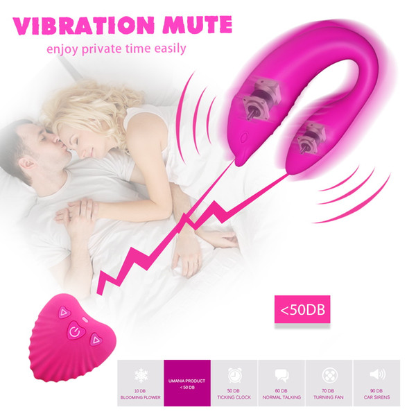 Silicone Dual Vibrating Dildo Panties Magic Wand Clitoral Stimulation Wireless Remote Control G Spot Vibrator Sex Toys for Women