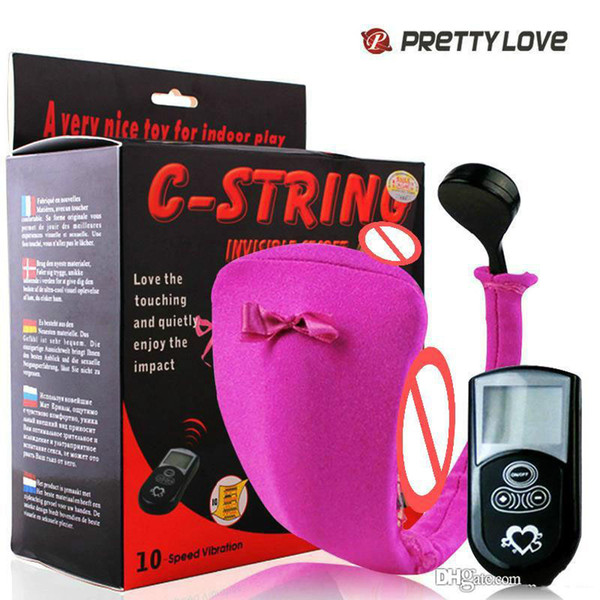 Pink C-String Invisible Secret 20 Speed Vibration Wireless Remote Control Vibrators New Design Vibrators Sex Toys for Women