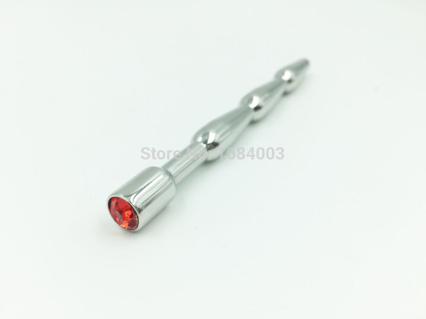 Wholesale-Steel Urethral Plug With Crystal Jewellery Sounding Sex Toys Urethral Stimulation Penis Insertion Toy For Him DB023