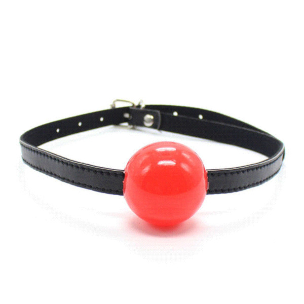 Black PU Leather Band Silicone Ball Mouth Gag Oral Fixation mouth stuffed Adult Games For Couples Flirting Sex Products Toys