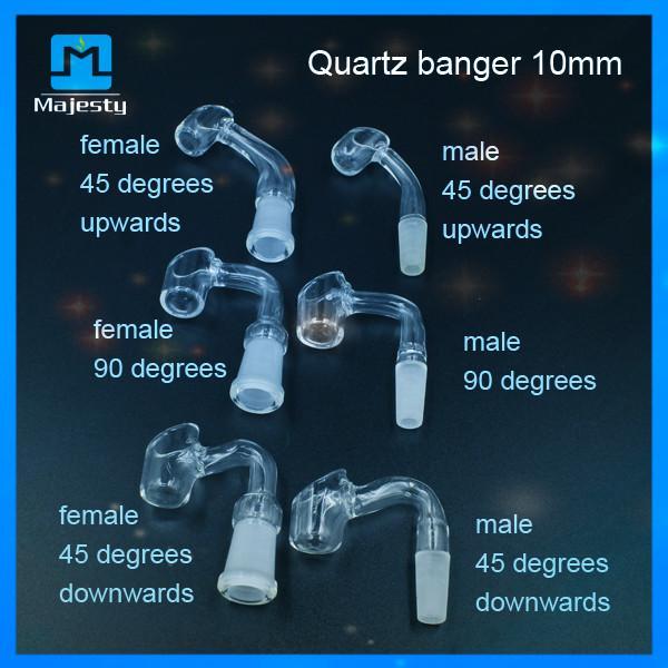 New Quartz Banger Nail Thicken Bucket 100% Glass Quartz Nail Male Female 14mm 18mm For Glass BONGS Glass Water Pipes