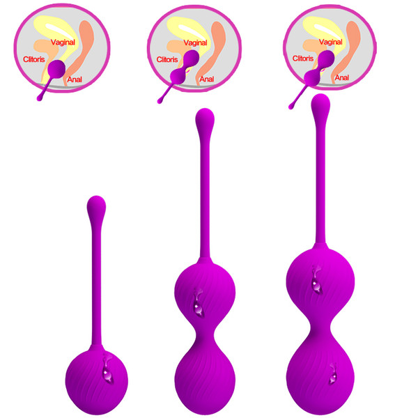 Pretty Love 3Pcs/Set Thread Surface Silicone Vaginal Exercise Kegel Ball Sex Toys Ben Wa Ball Sex Products Healthy Gift For Women