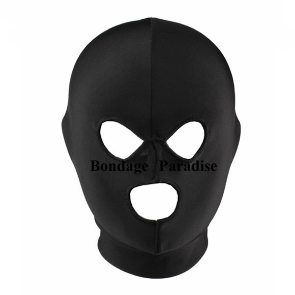 Head Gear Sex Bondage Mask Hood Spandex Mouth Open Hood Sex Products