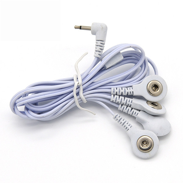 Electric Shock Sex Toys Multiple Accessories Connection Cable 4 Button Heads Wire Electro Shock Toys Cable